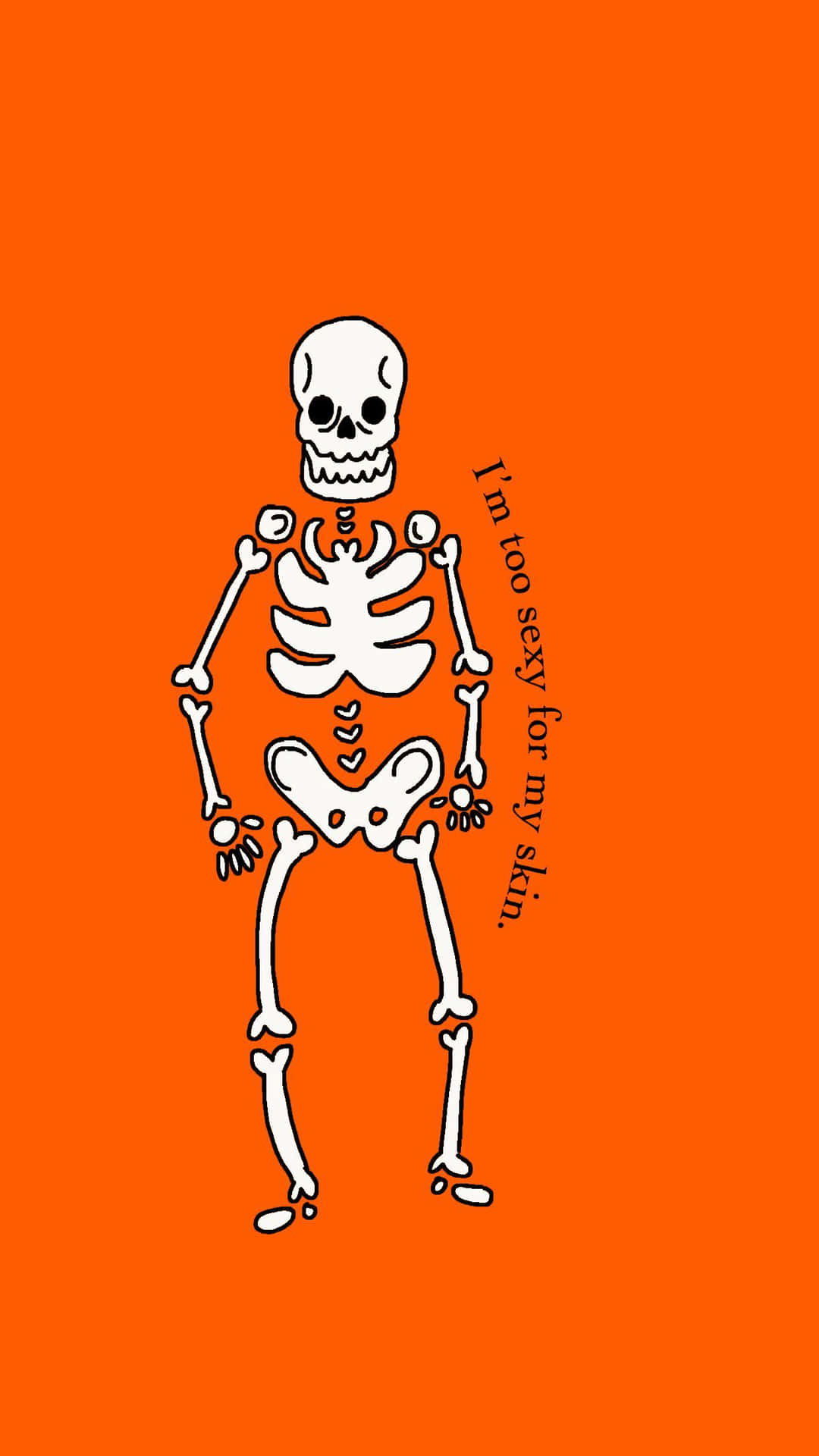 "A Spooky Halloween Skeleton Snap" Wallpaper