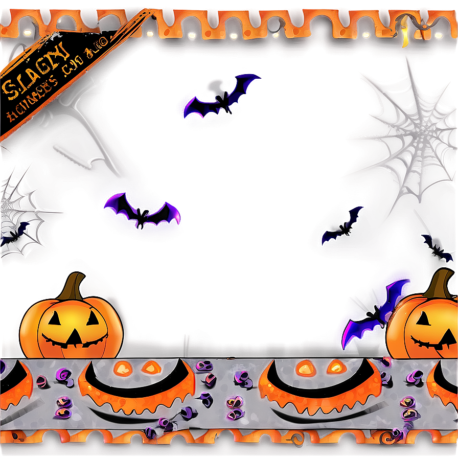Halloween Spooky Border Png Qxs66 PNG