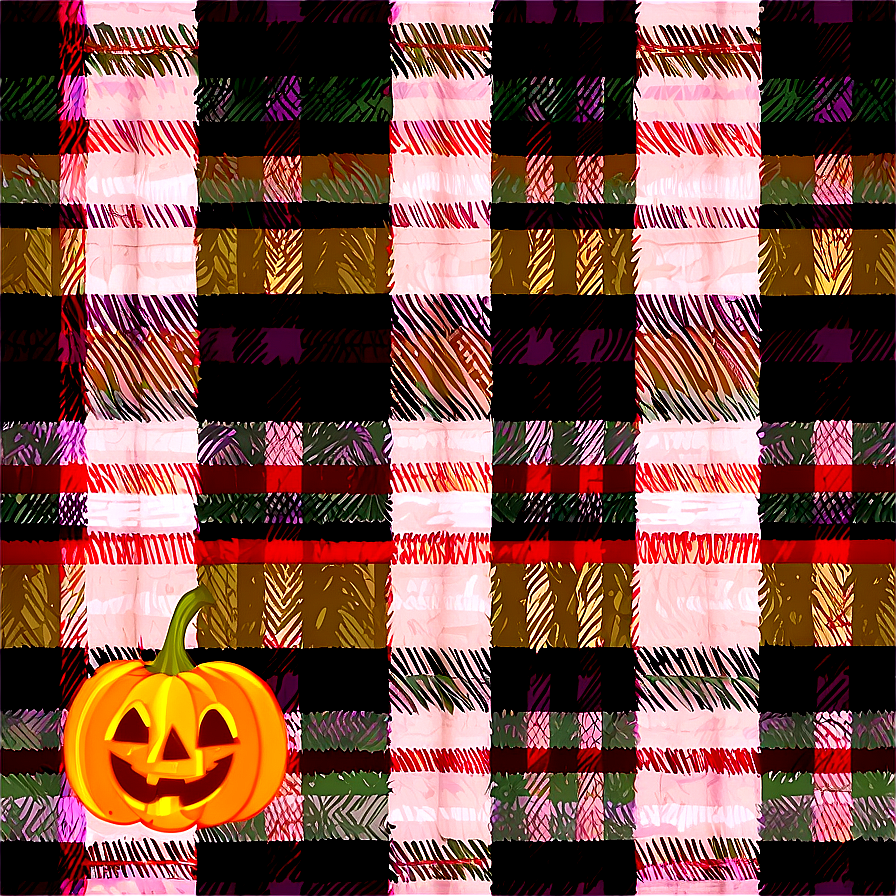 Halloween Spooky Plaid Png Xkf54 PNG