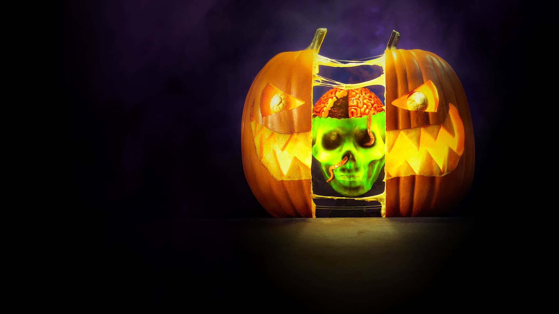 Halloween Teams Background Pumpkin Skull Wallpaper