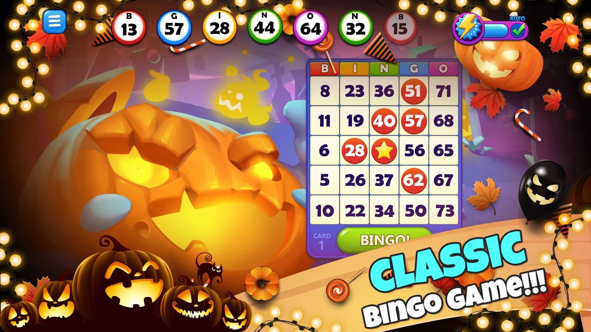 Halloween Theme Bingo Game Wallpaper