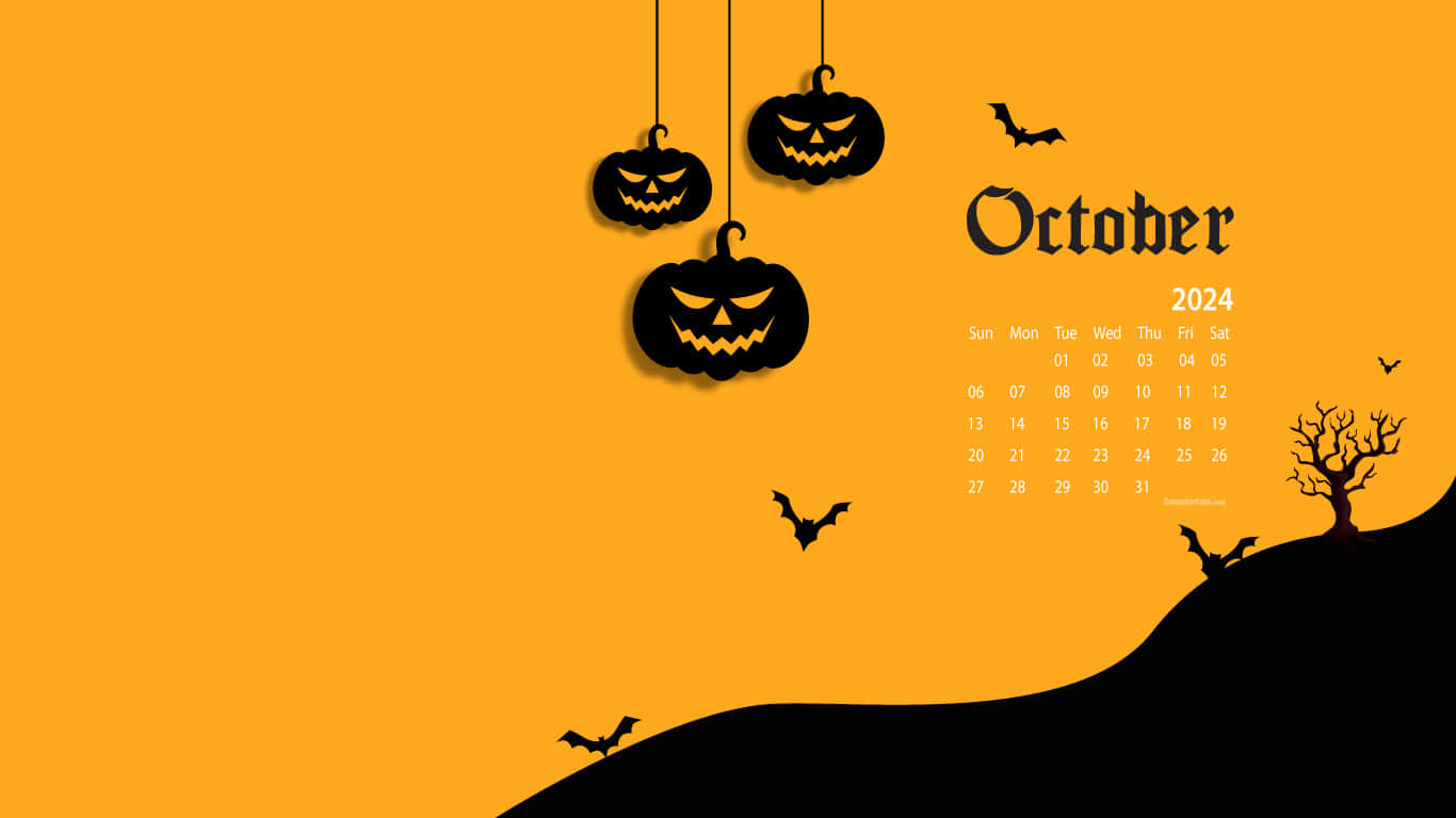 Halloween Theme October2024 Calendar Wallpaper