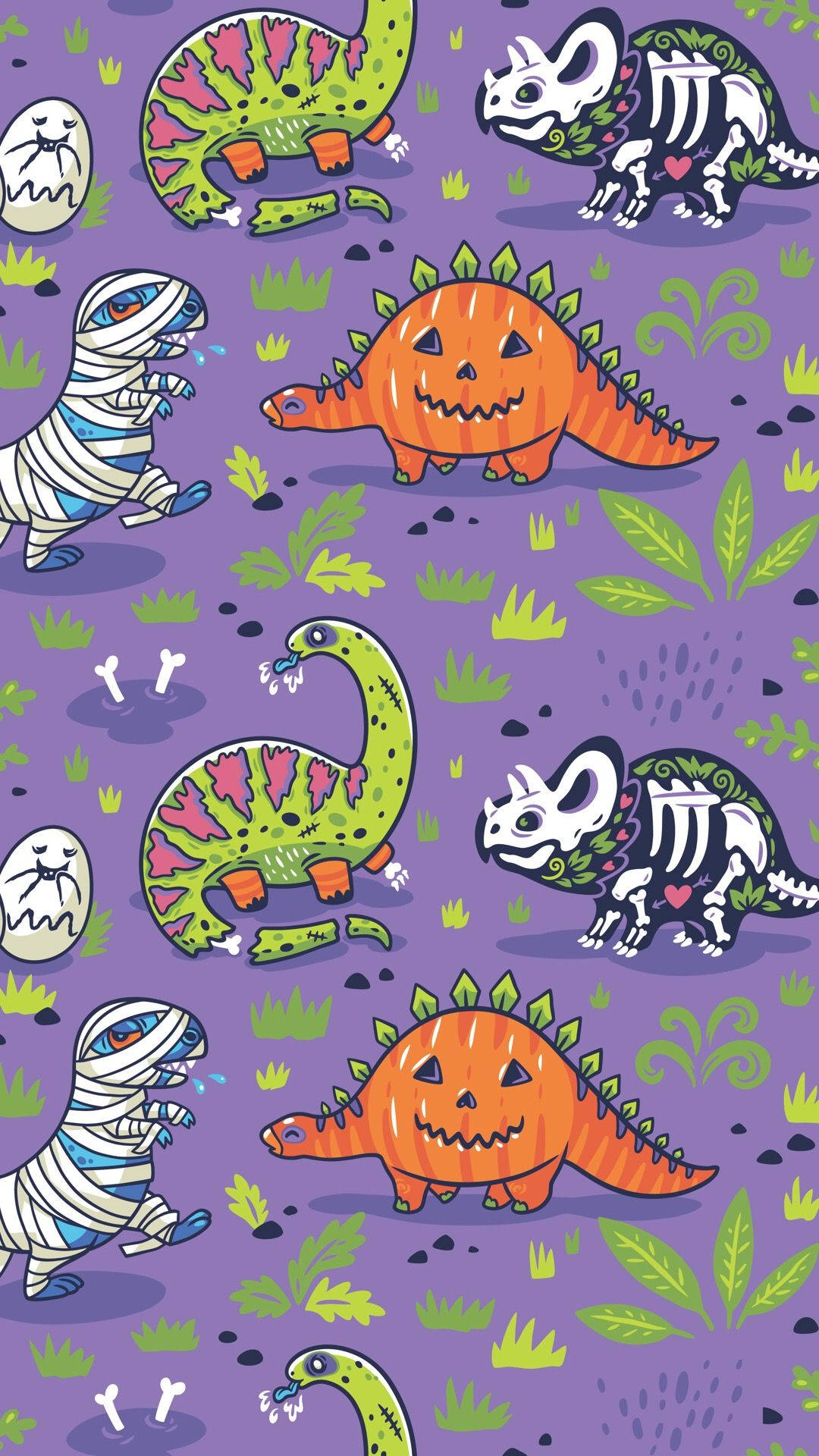 Halloween-themed Dino Kawaii Iphone Picture