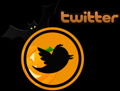 Halloween Themed Twitter Logo PNG