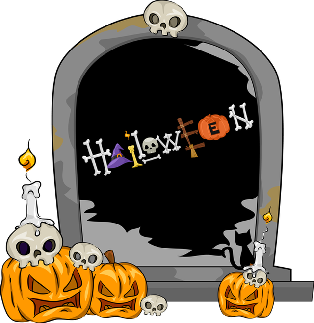 Halloween Tombstone Decoration PNG