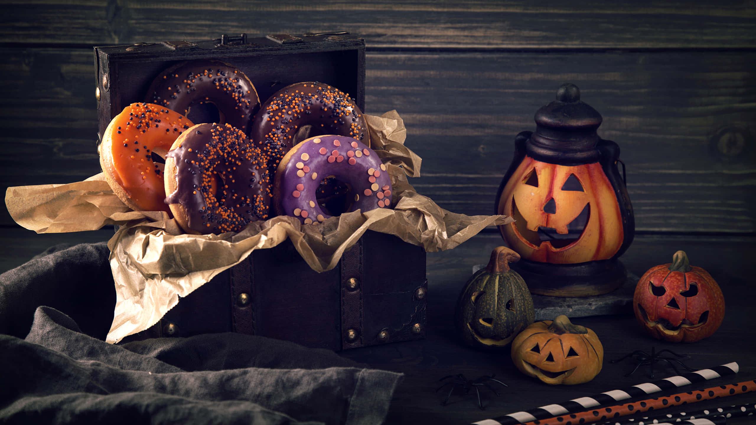 Enjoying the Halloween treats with friends and family Wallpaper