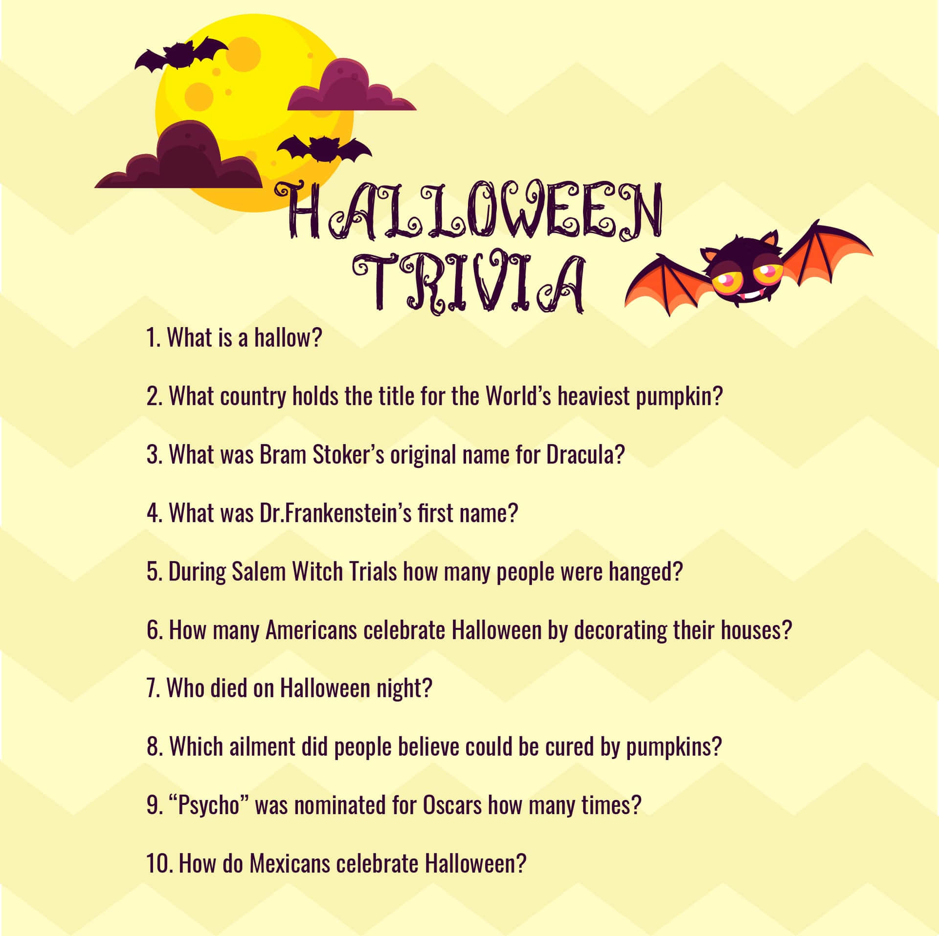 Test Your Halloween Knowledge With Our Spooky Trivia Wallpaper