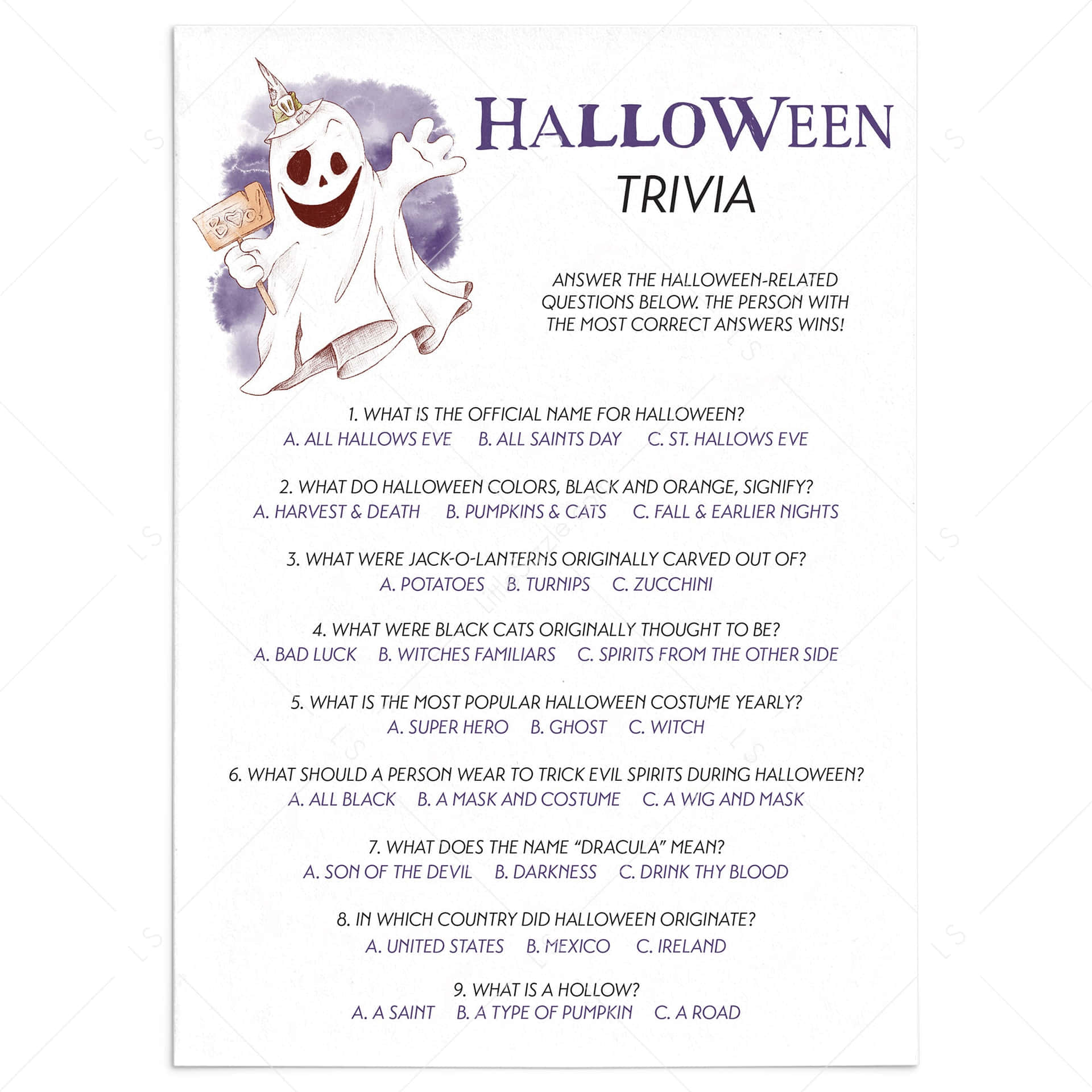 Test your knowledge with our Halloween Trivia Wallpaper