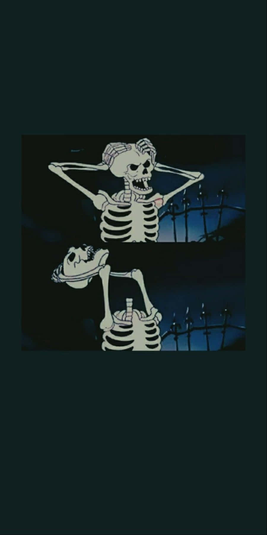 Halloweentumblr Estética Esqueleto Enfadado Fondo de pantalla