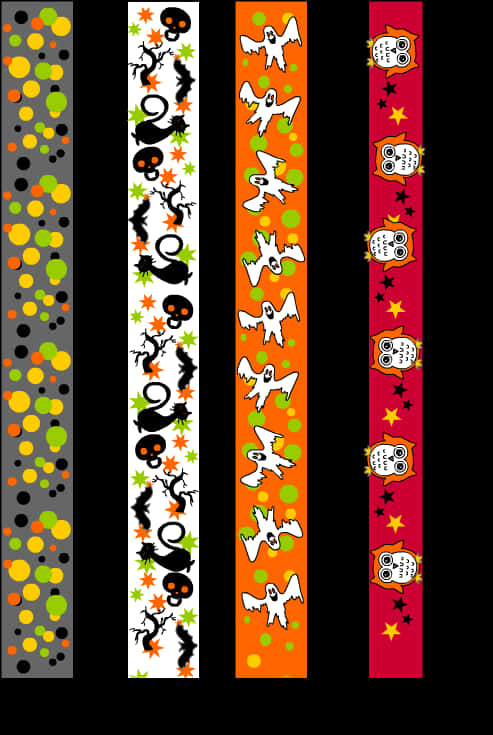 Halloween Washi Tape Designs PNG