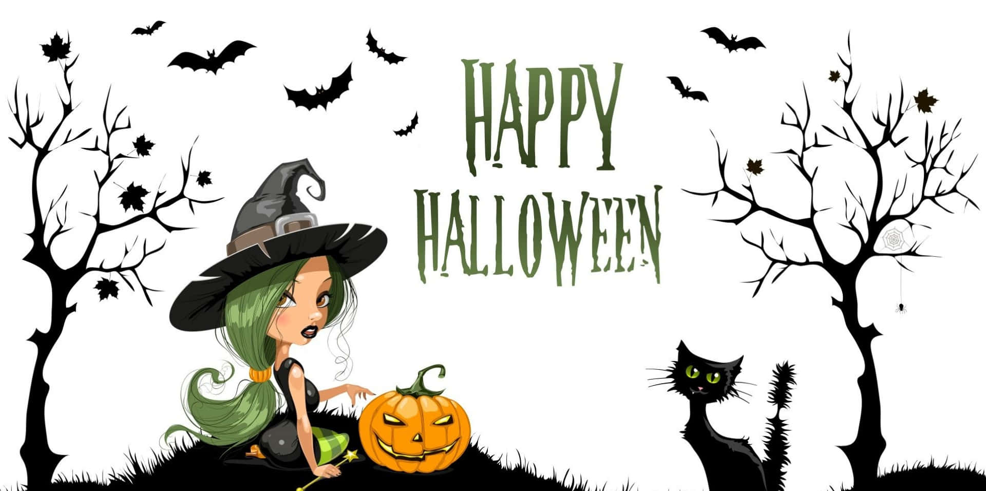 Spooky Halloween Witch Wallpaper