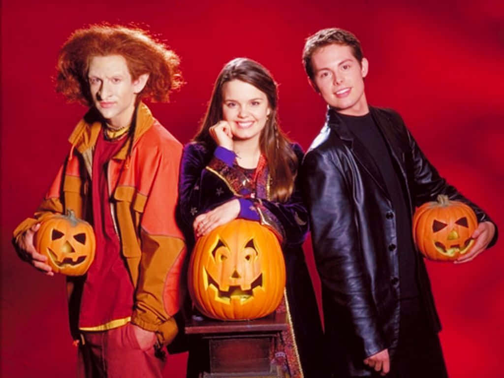 Halloweentown Movie Poster with Main Characters Wallpaper