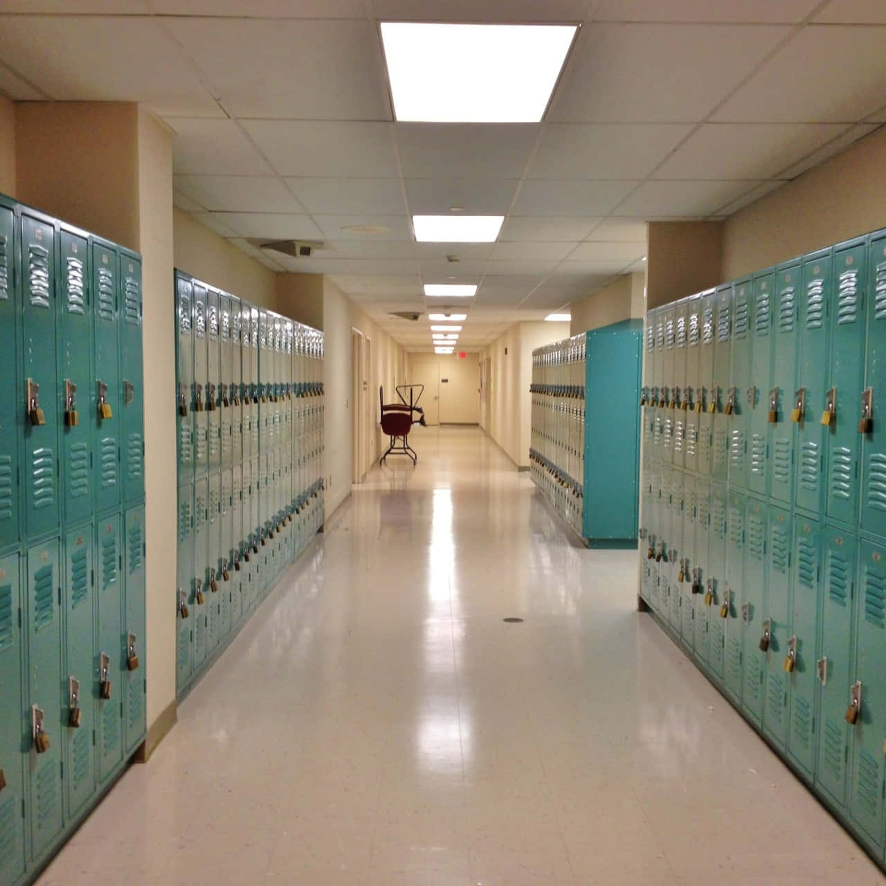 A Hallway With Lockers
