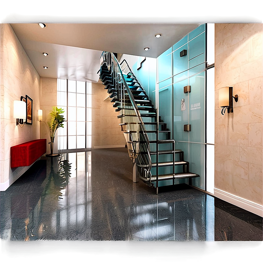 Hallway Staircase Designs Png 06242024 PNG