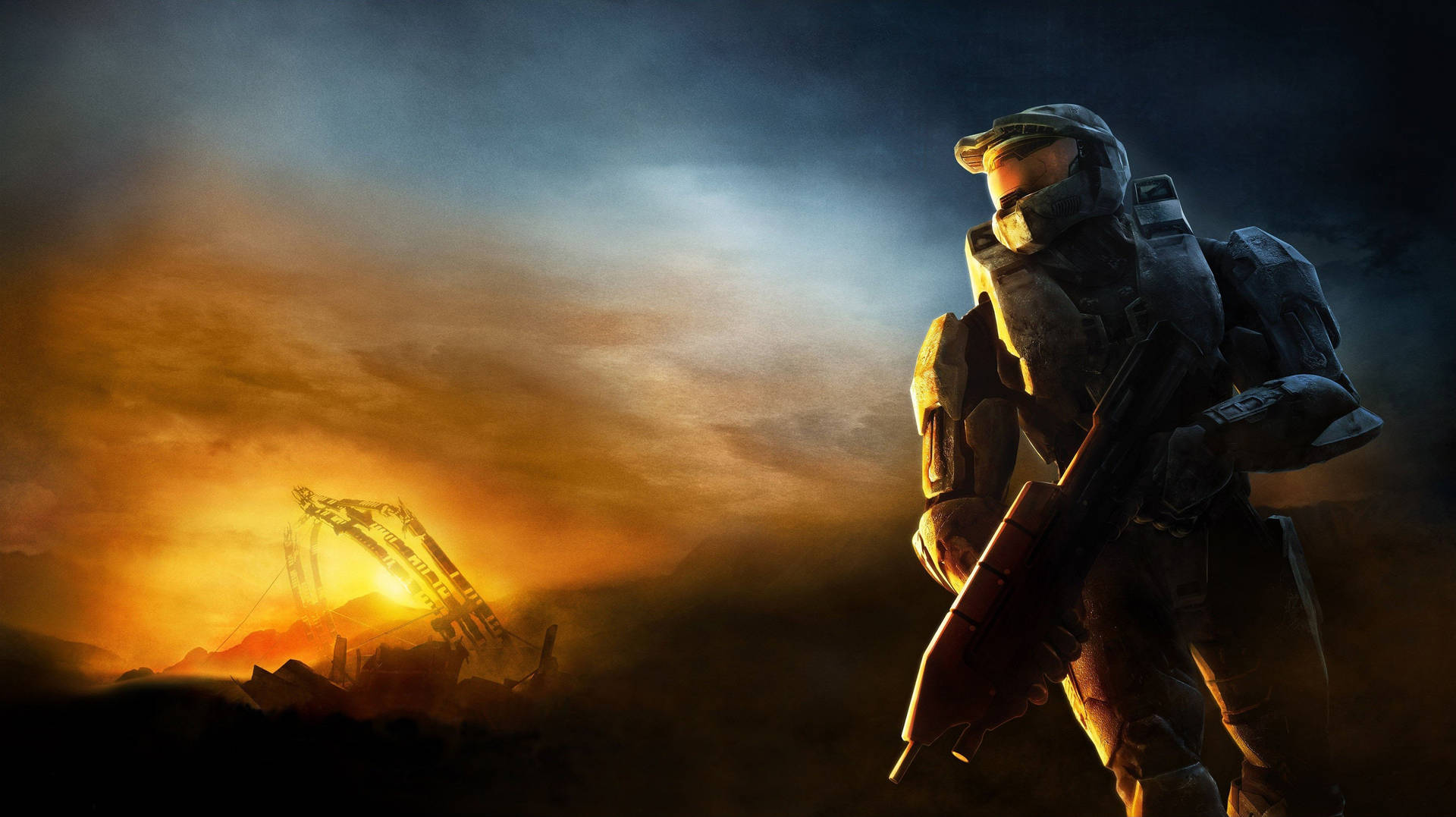 Halo 3 Looking At Sunset Wallpaper