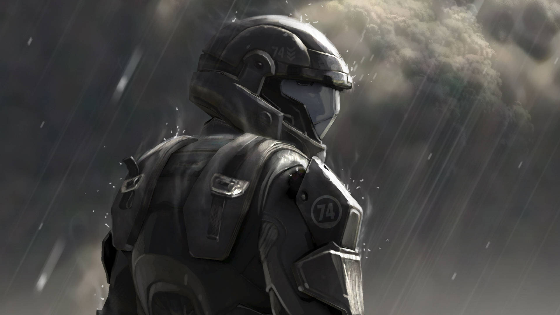 Caption: Immersive 3d Gaming Experience With Halo 3: Odst Wallpaper