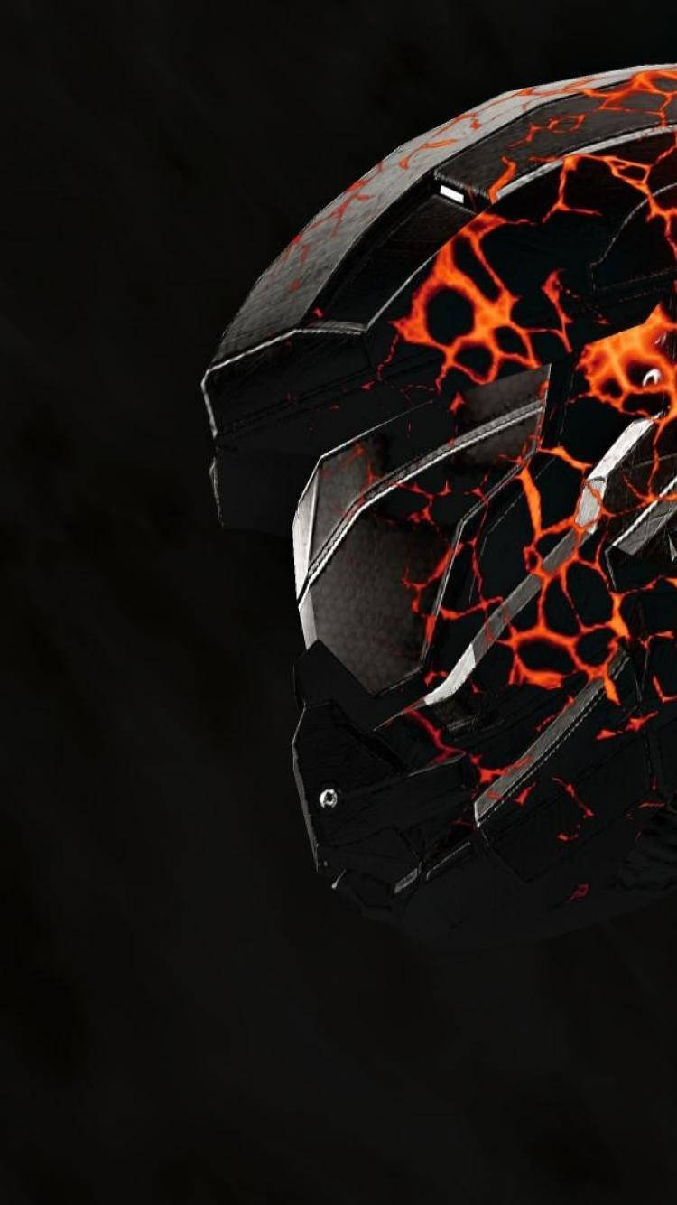 Halo 4 Spartan Fire Helmet Wallpaper