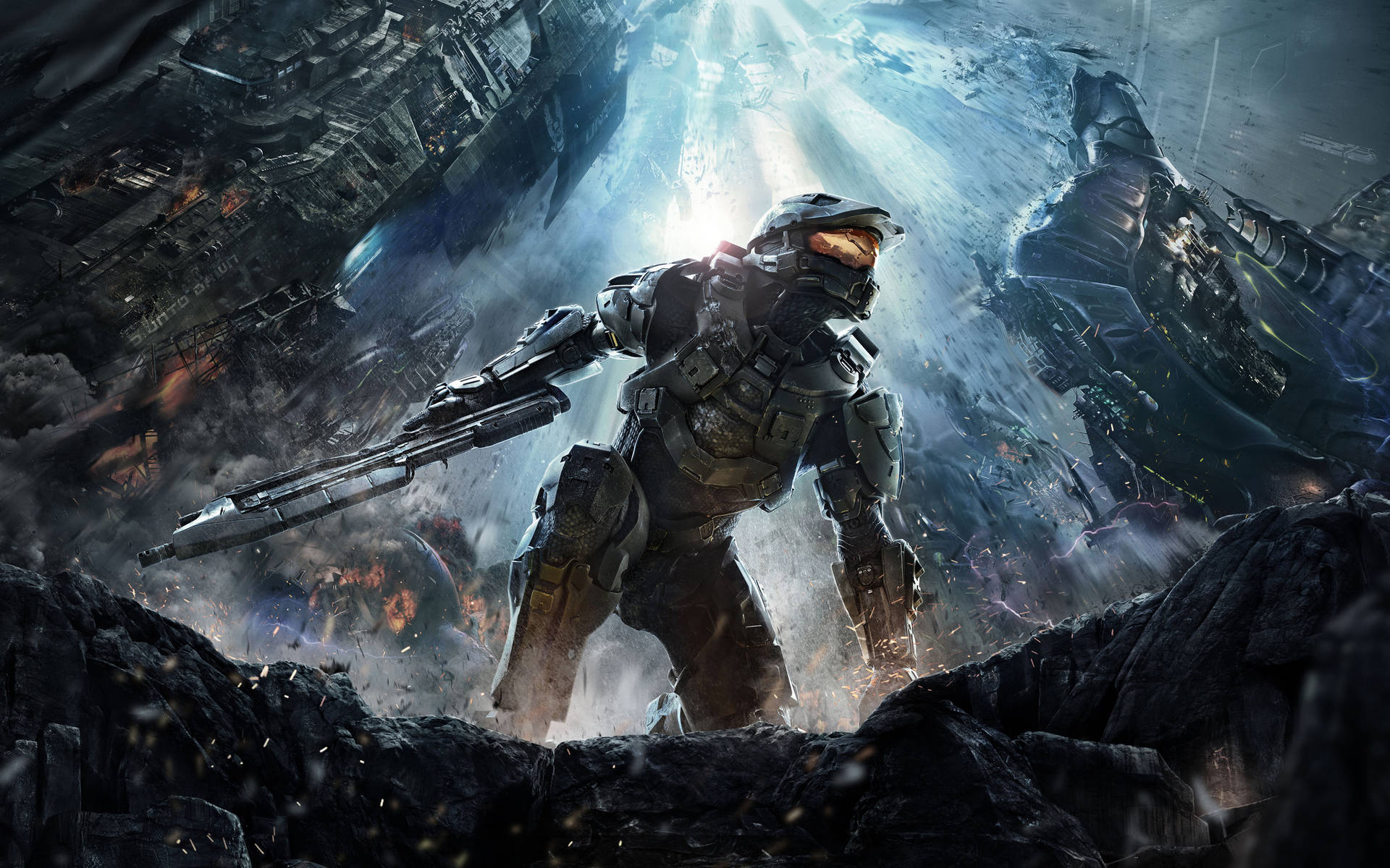 Halo 4 Spartan In Cave Wallpaper