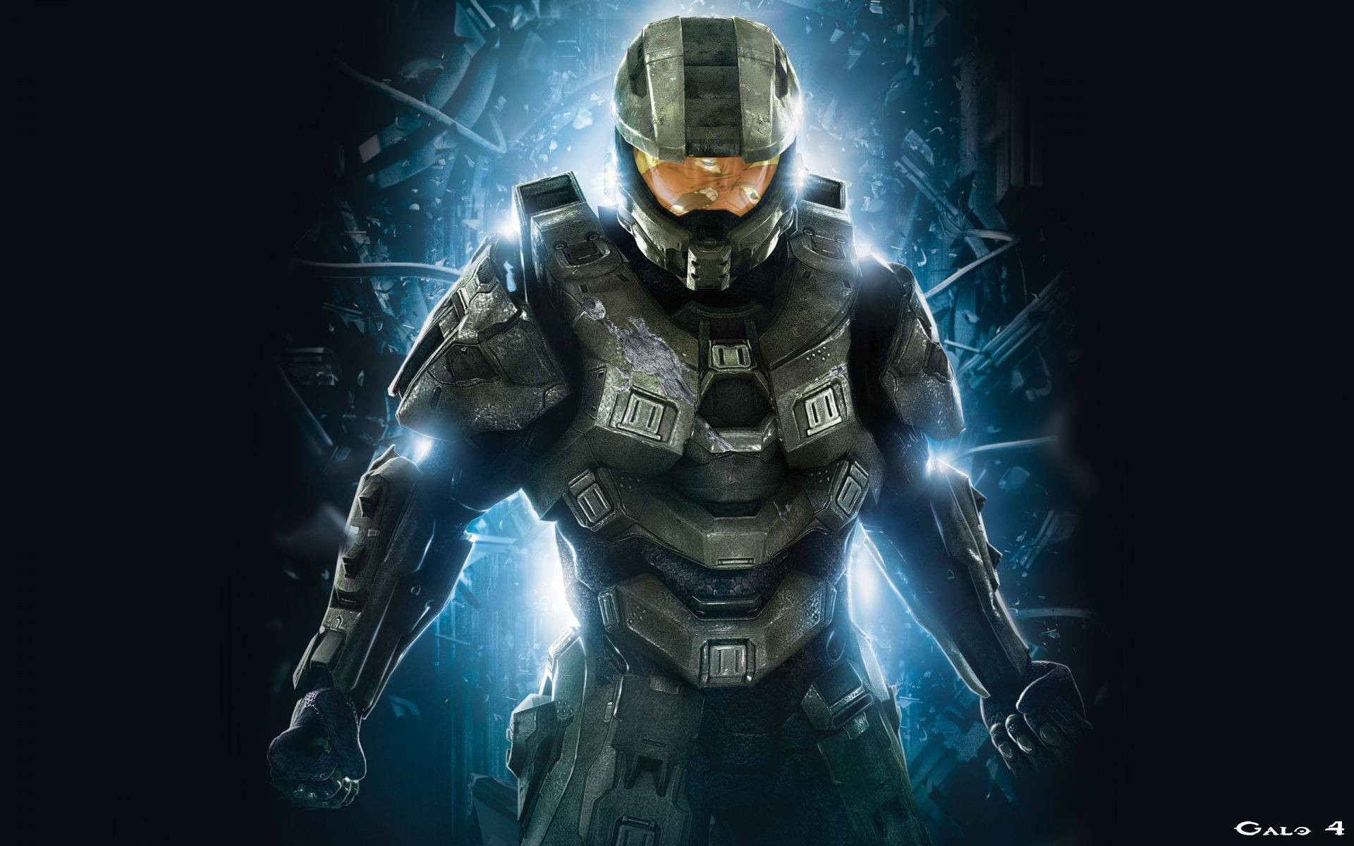 Halo 4 Spartan In Green Suit Wallpaper