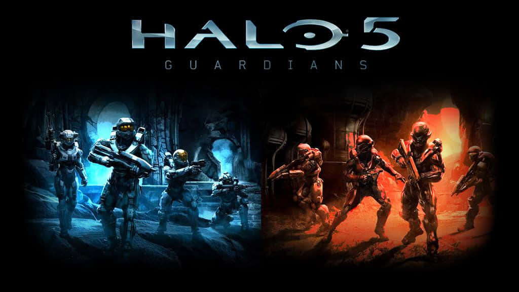 Soldadosdel Equipo Azul Listos Para La Acción En Halo 5 Fondo de pantalla