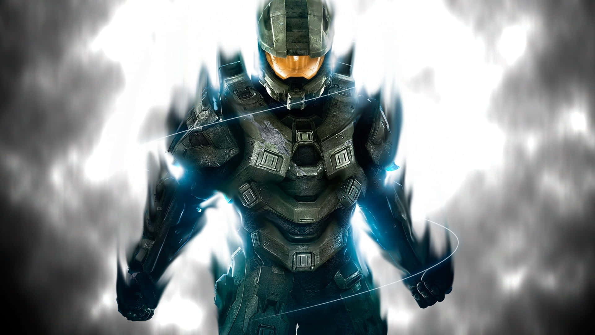 The Halo 5: Blue Team in action against their adversaries Wallpaper