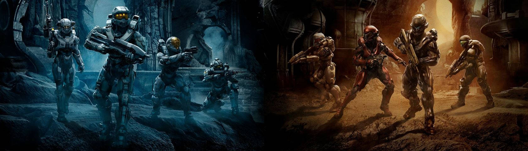 Halo 5 Guardians Doppelbildschirm Wallpaper