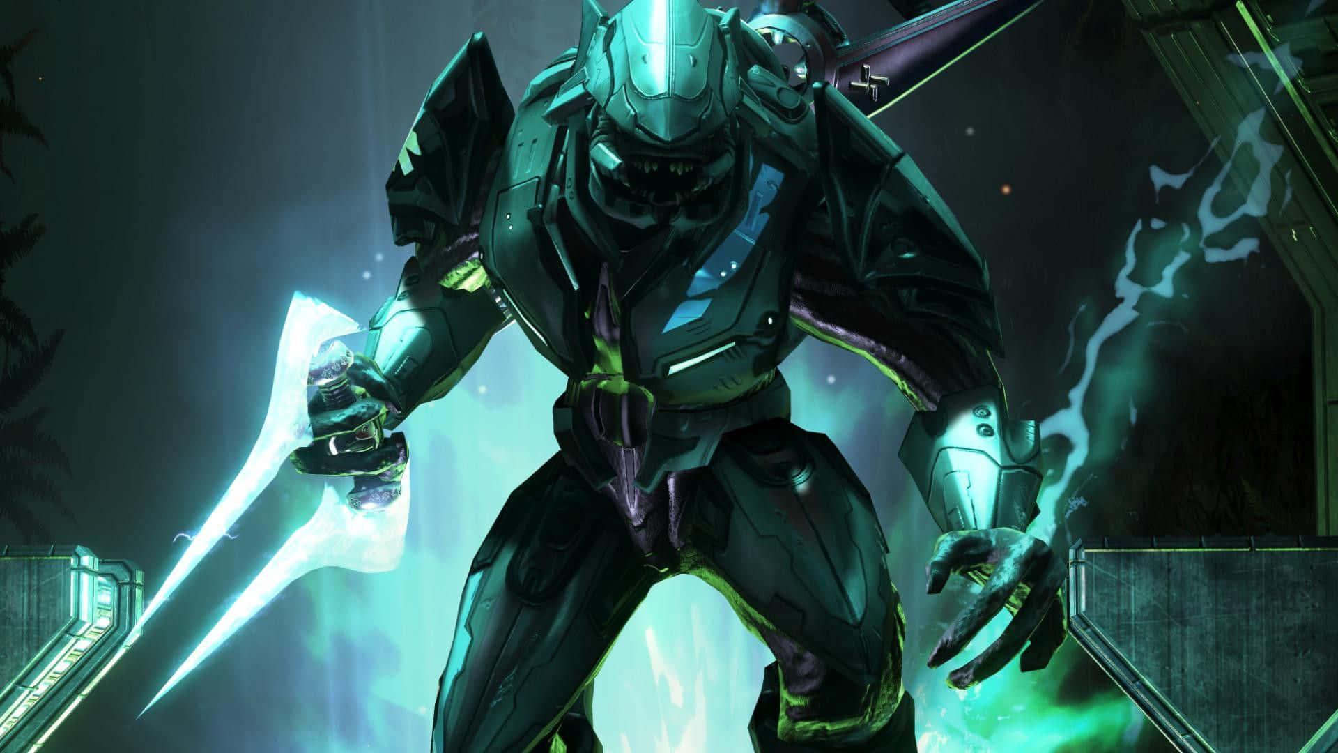 The Legendary Halo Arbiter in Battle Wallpaper