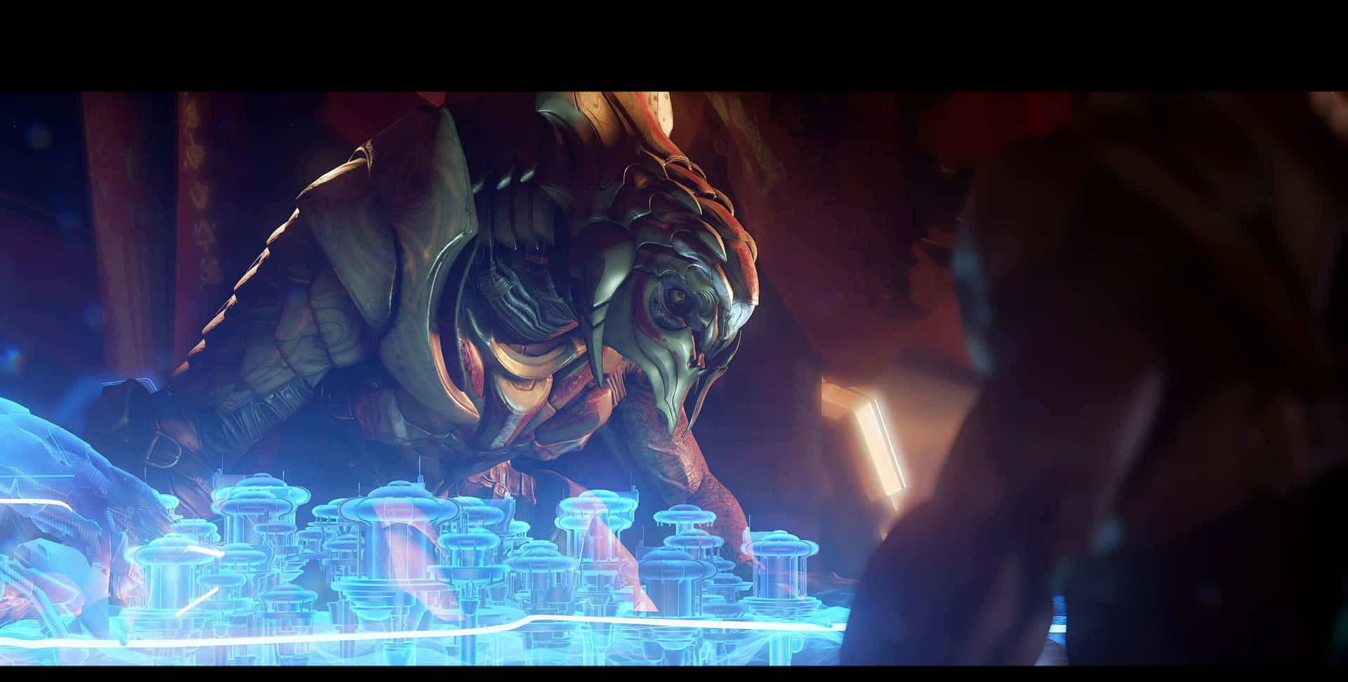 The Legendary Arbiter in the Halo Universe Wallpaper