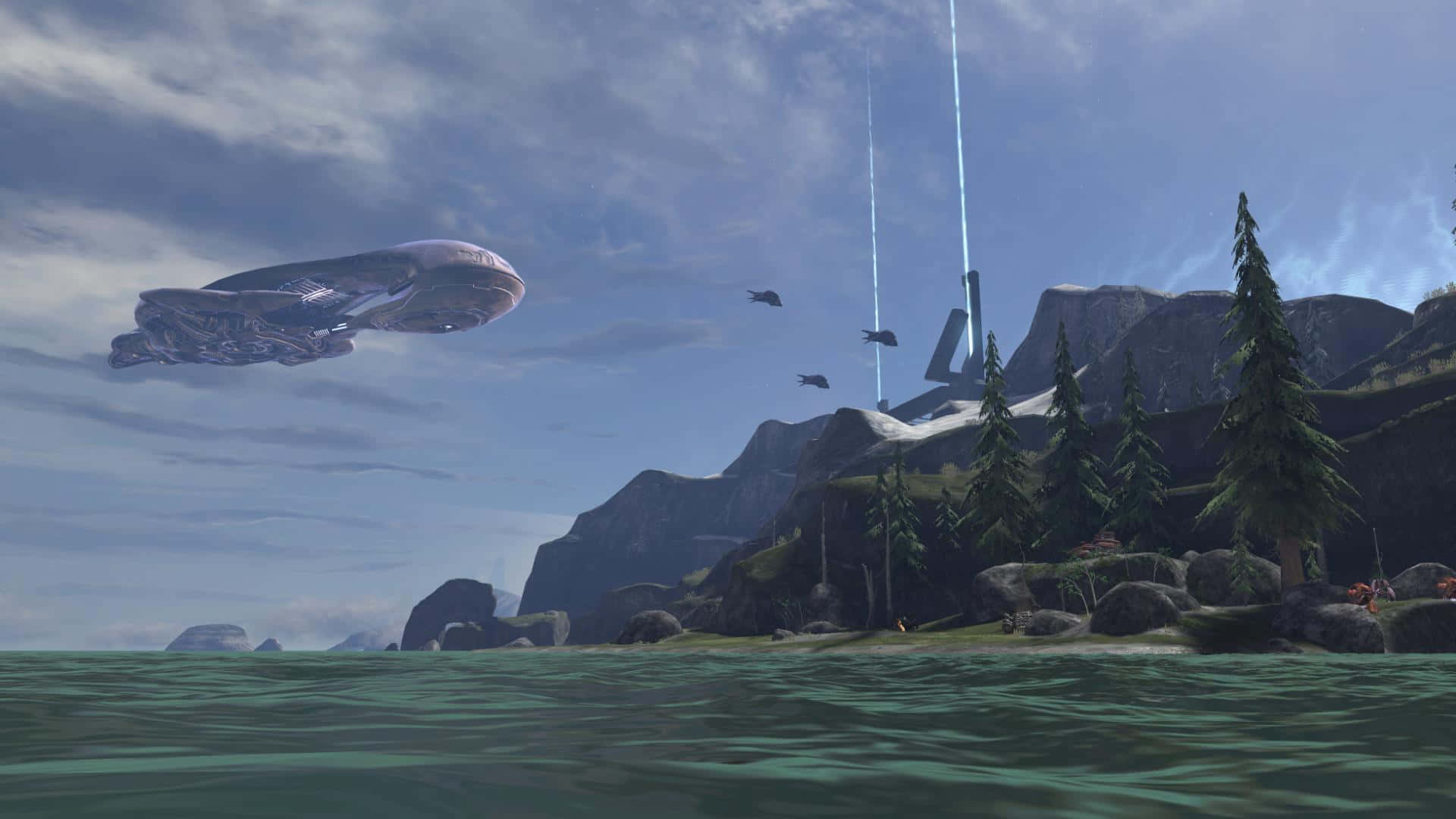 Halo Ark: A Mysterious Sci-Fi Universe Awaits Wallpaper