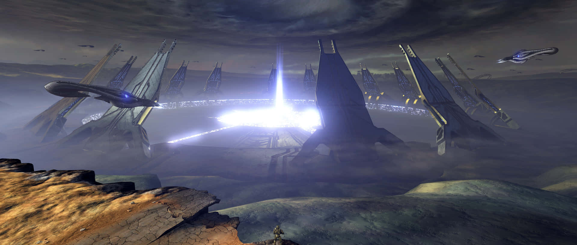 Epic battle in Halo Ark Universe Wallpaper