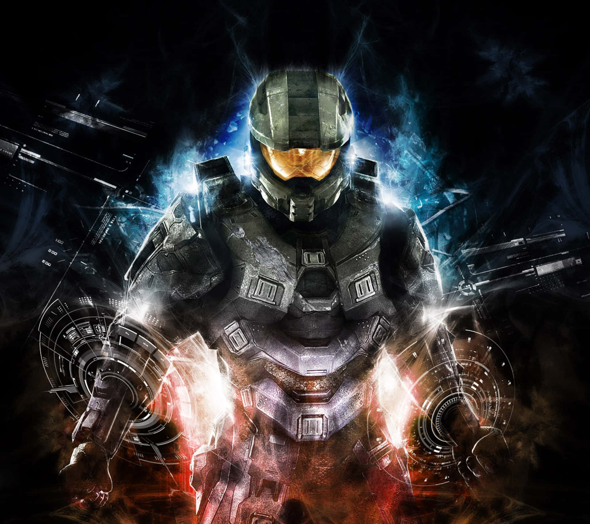Einikonisches Bild Eines Kriegers Aus Dem Halo-videospiel