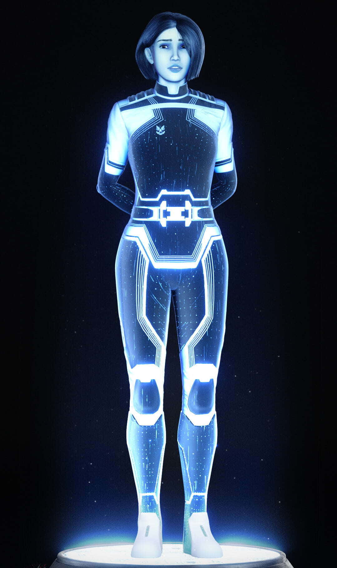Stunning image of Cortana from the Halo universe Wallpaper