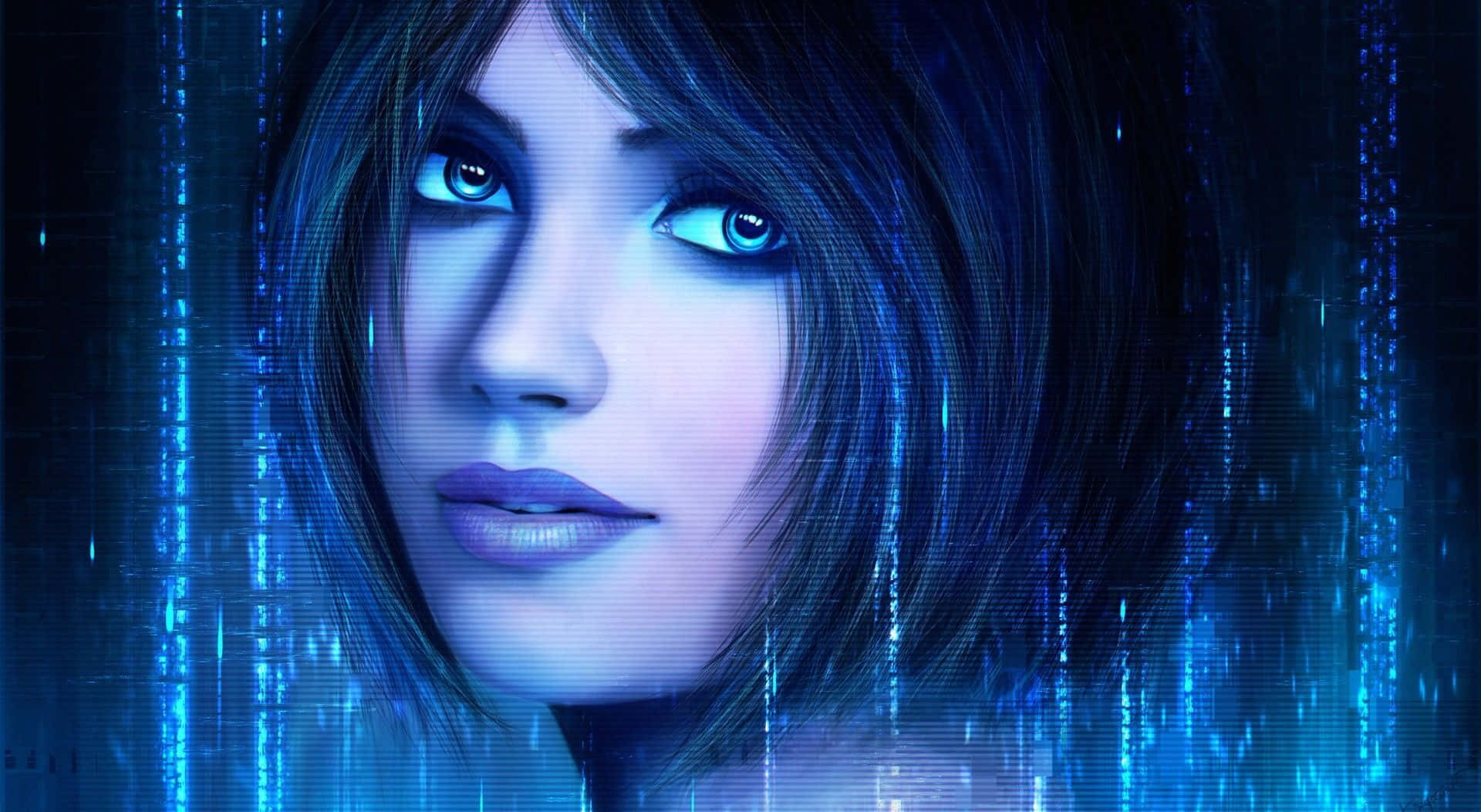 Cortana, the AI companion in the world of Halo Wallpaper