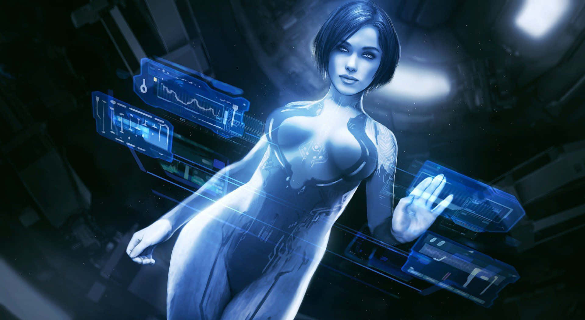 Captivating Cortana - Halo's Iconic AI Character Wallpaper