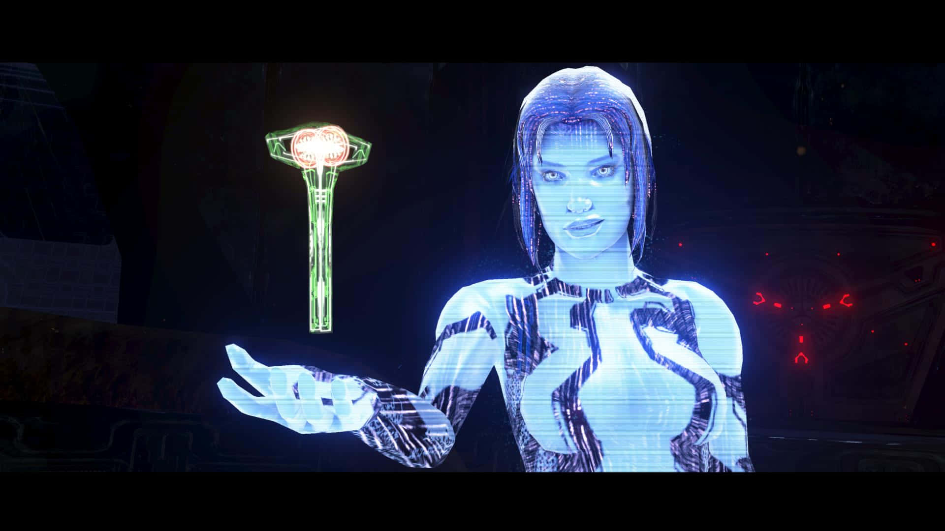 Cortana - The Ultimate AI Assistant in Halo Universe Wallpaper