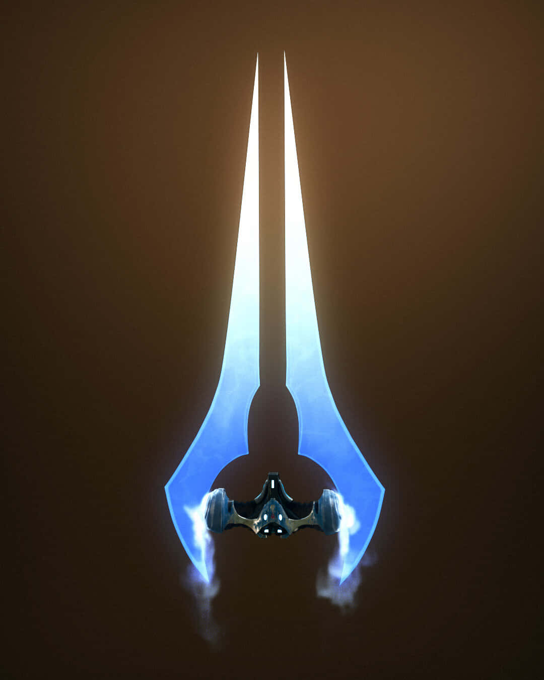 Espadade Energía De Halo Brillando En La Oscuridad. Fondo de pantalla