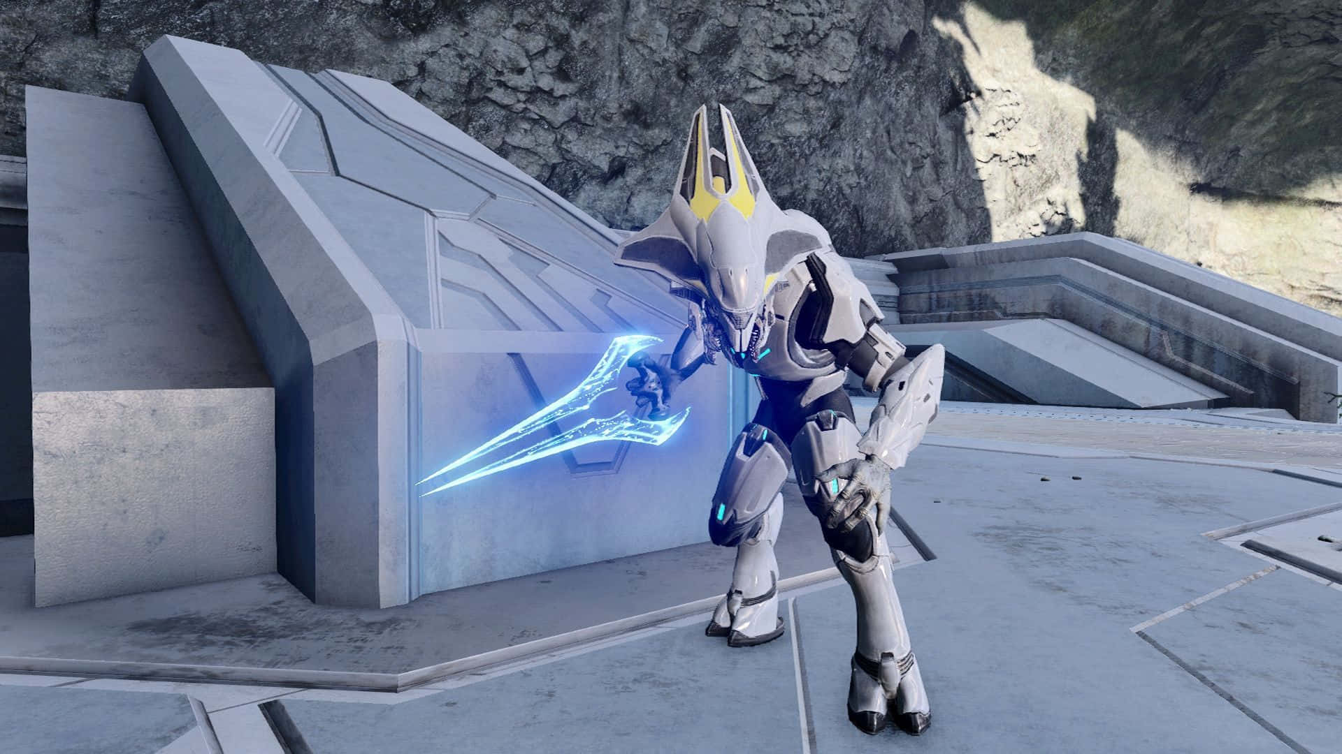 Espadade Energía De Halo: Un Arma Poderosa En El Mundo De Los Videojuegos. Fondo de pantalla