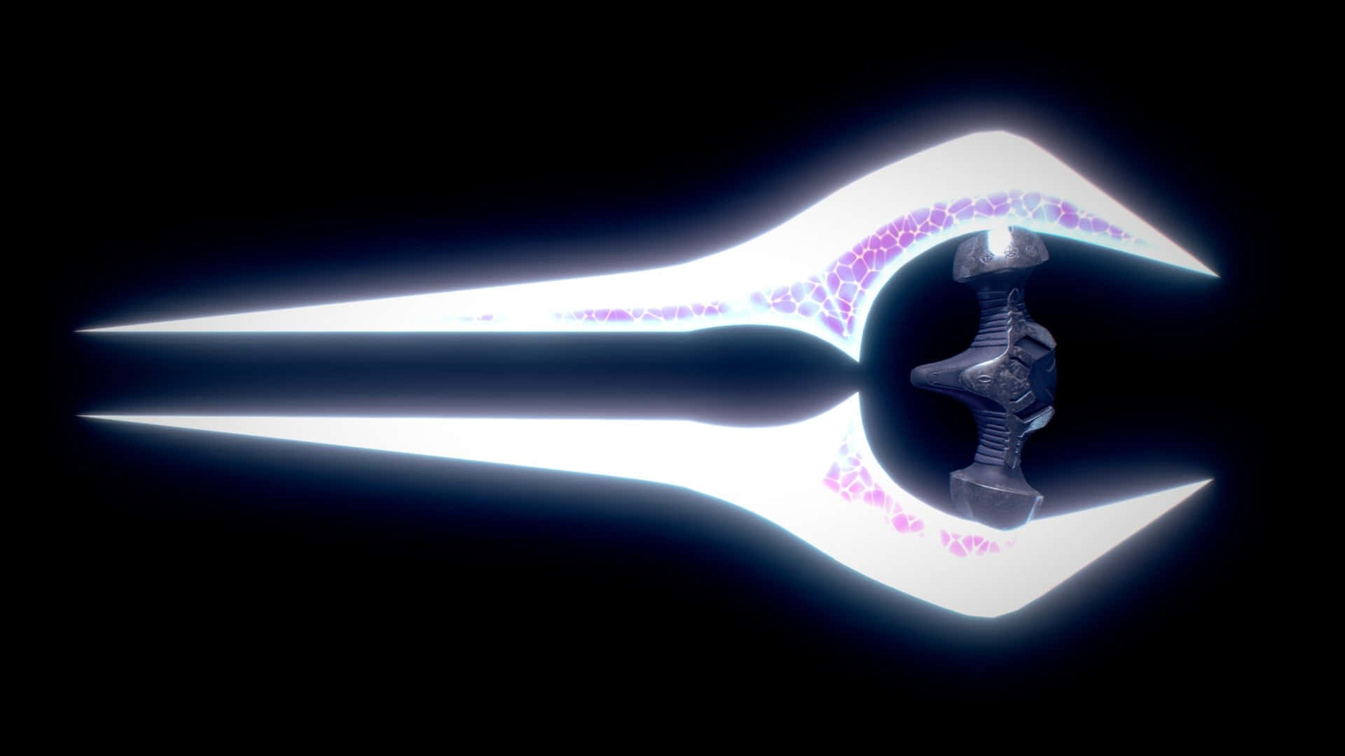 Espadade Energía Electrizante De Halo En Acción Fondo de pantalla