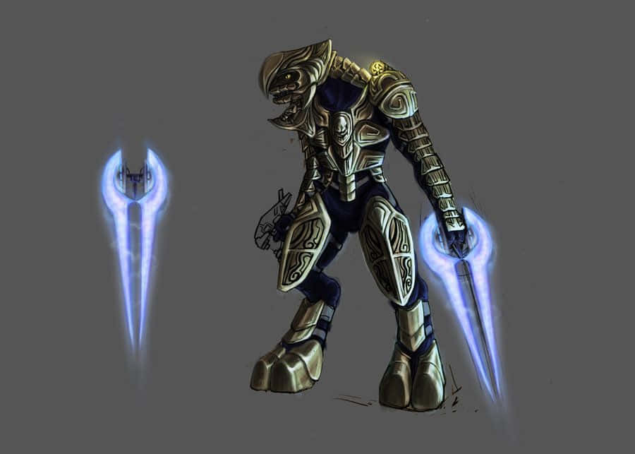 A powerful Halo Energy Sword in full glow Wallpaper