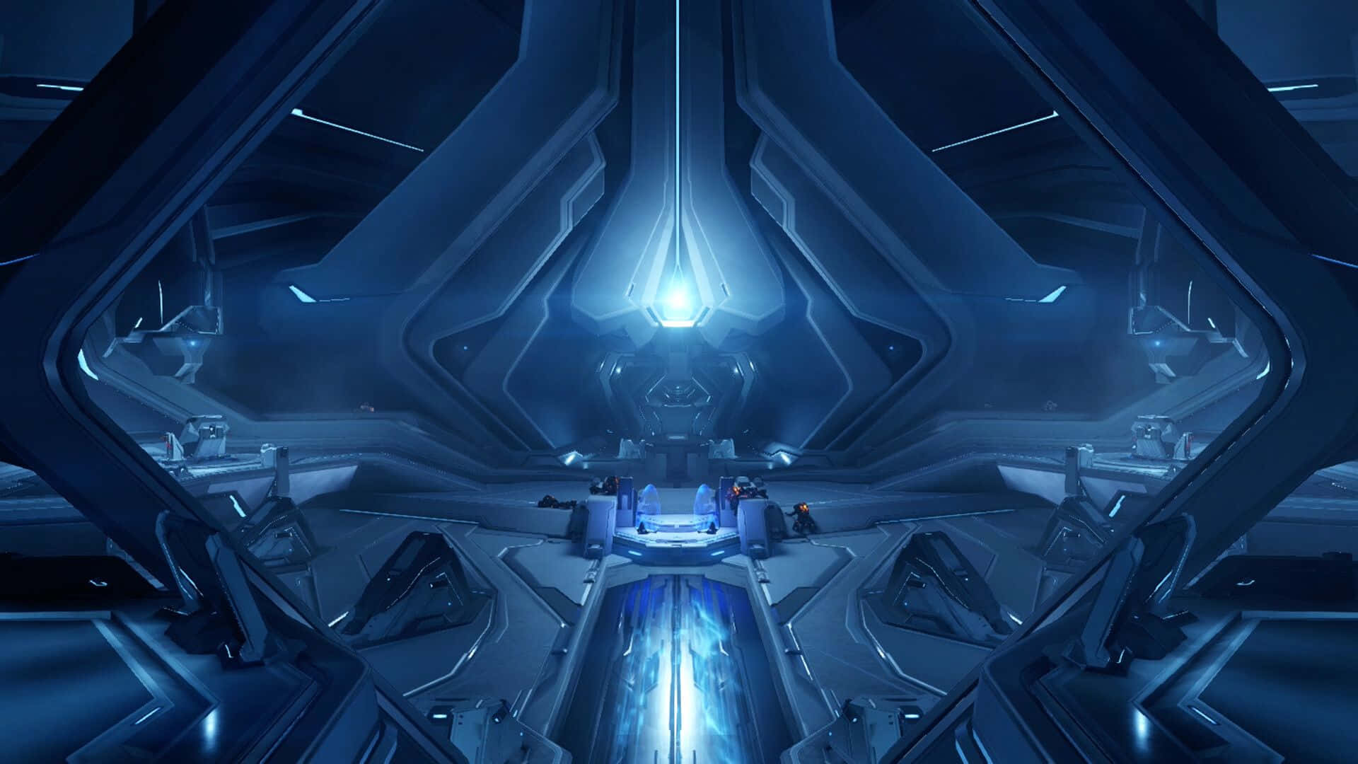 Mysterious Forerunner Structure on Halo Ring Wallpaper