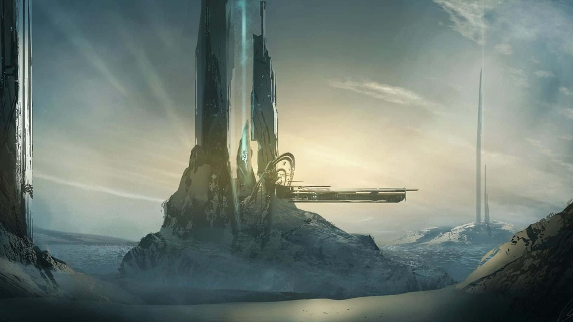 Mysterious Halo Forerunner Structure Wallpaper