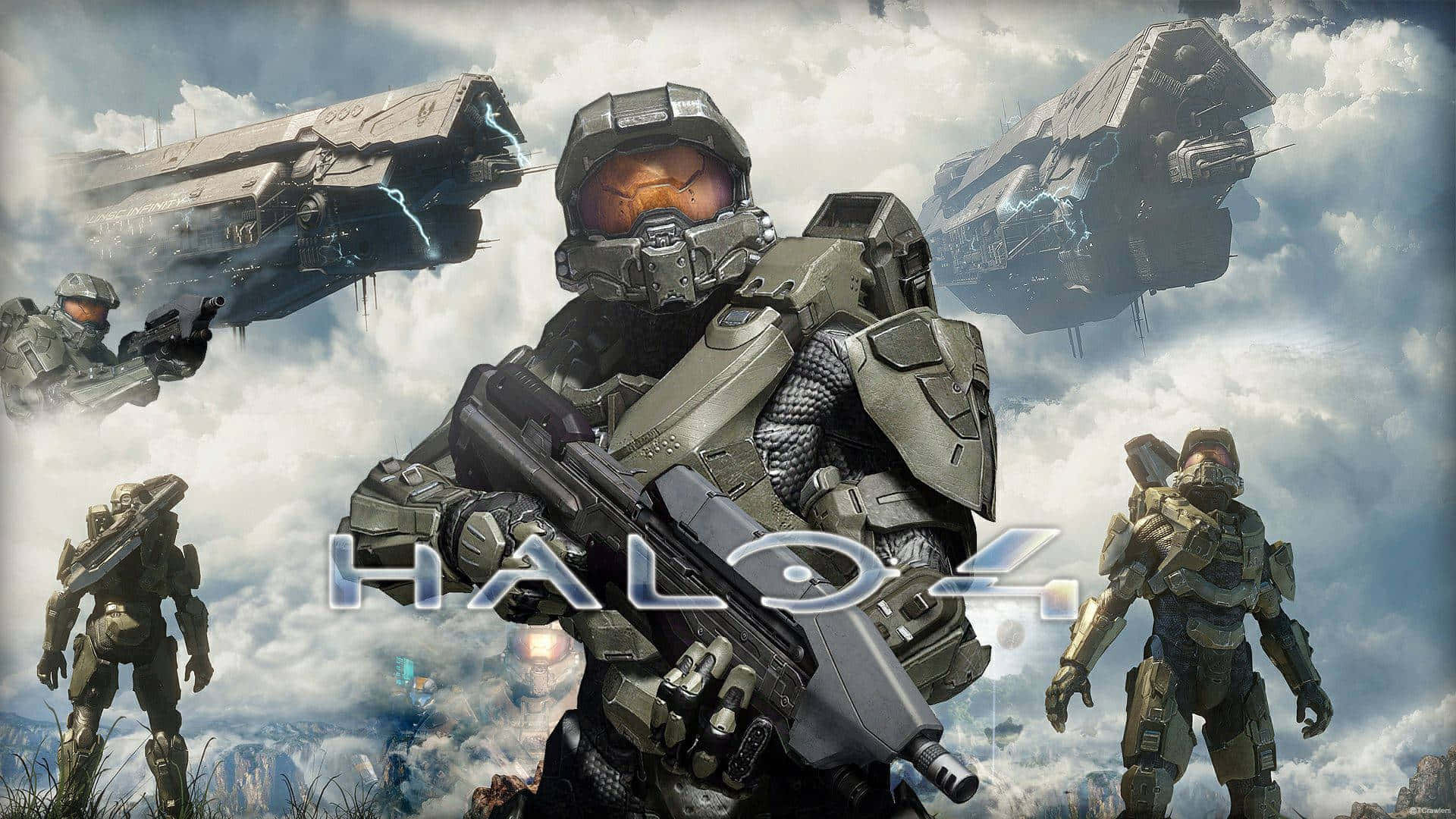 Master Chief, the formidable Spartan soldier, stands tall amidst the breathtaking expanse of the Halo Ring.