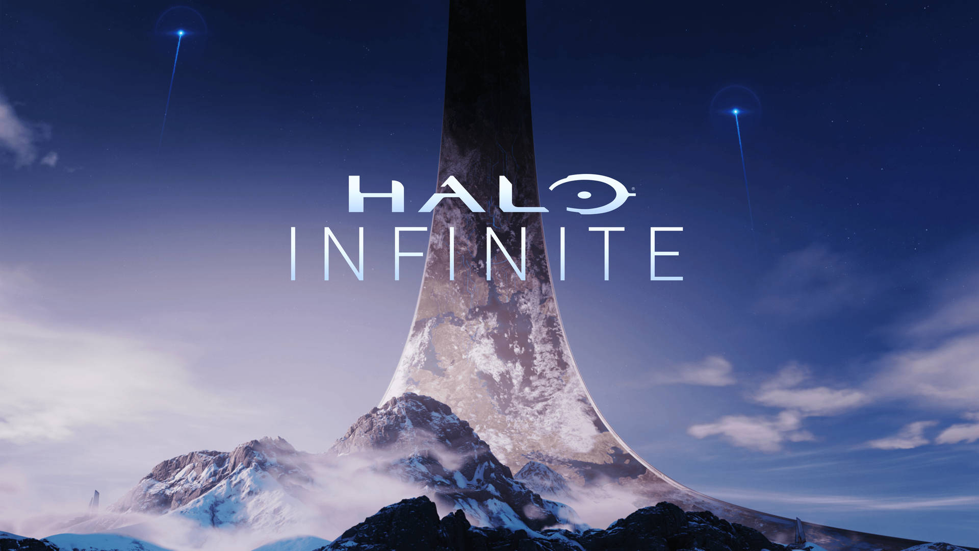 Halo Infinite 4k Mountain Logo Wallpaper