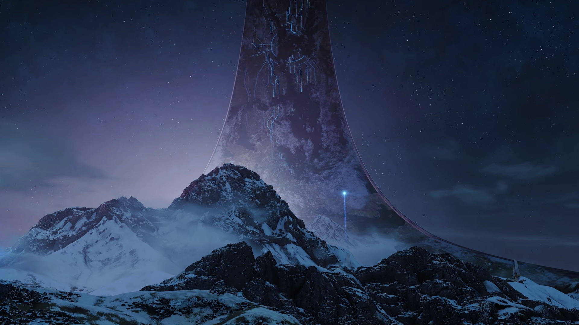 Halo Infinite 4k Snowy Tower Wallpaper