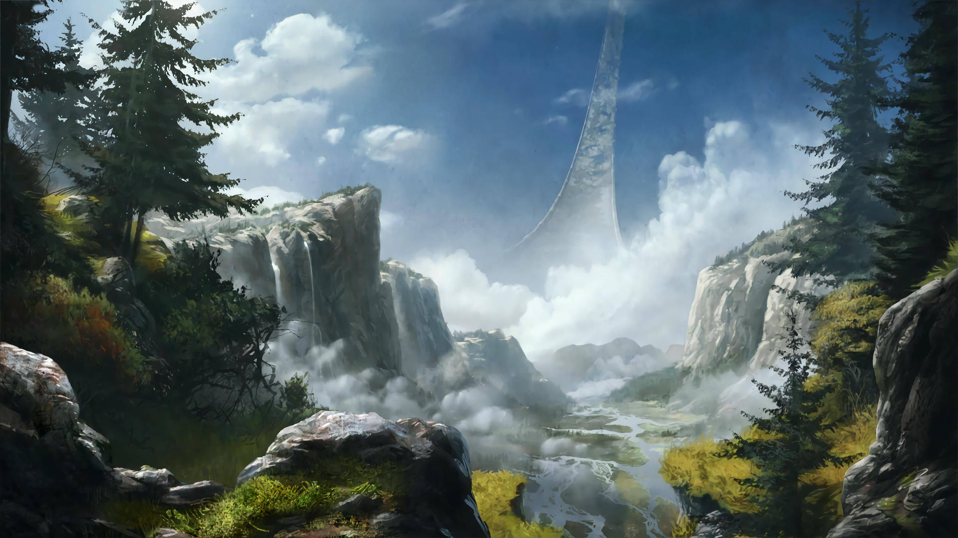 Halo Infinite Forest Scenery Wallpaper