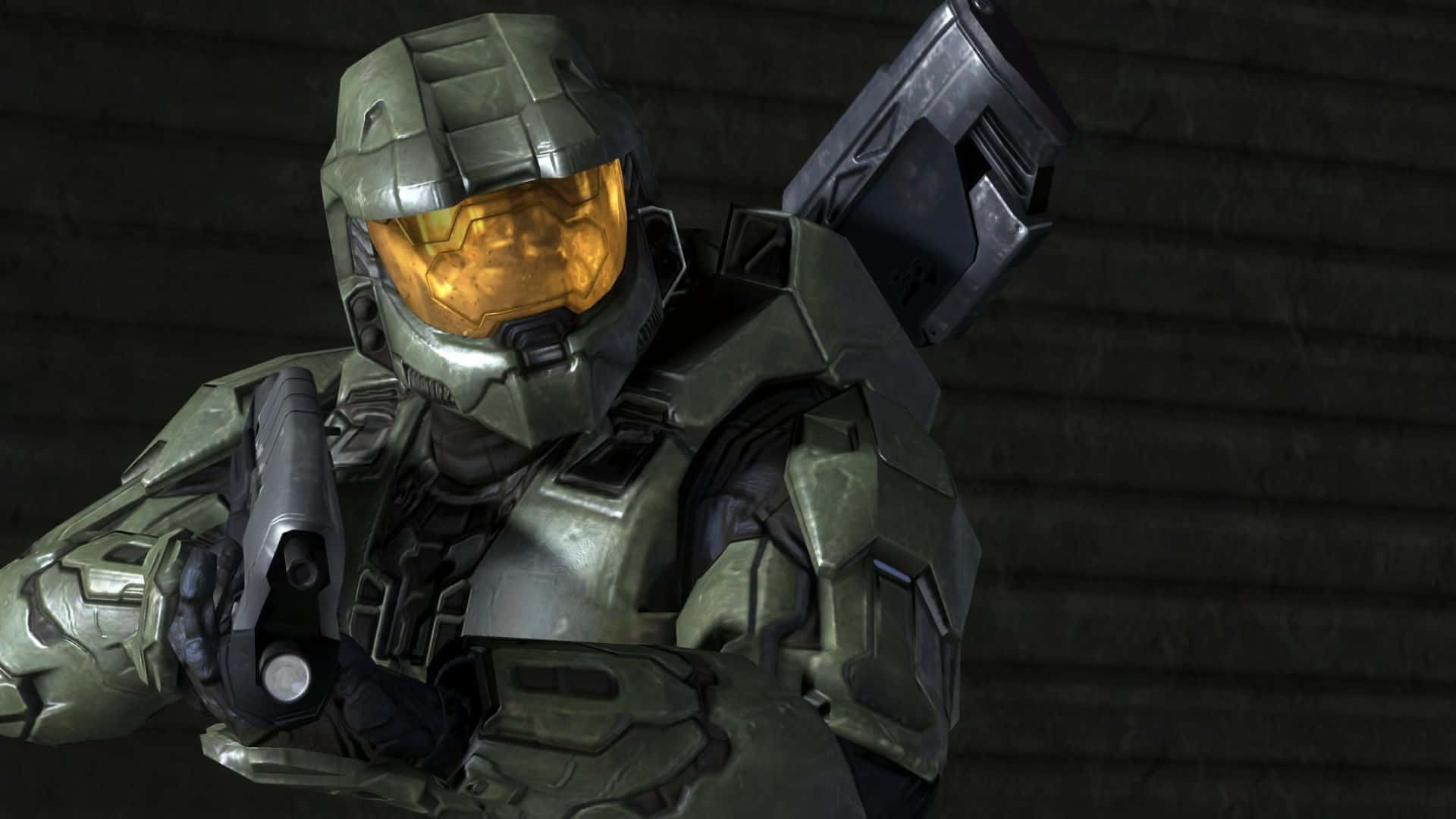 Fight bravely as the iconic Halo Master Chief. Wallpaper
