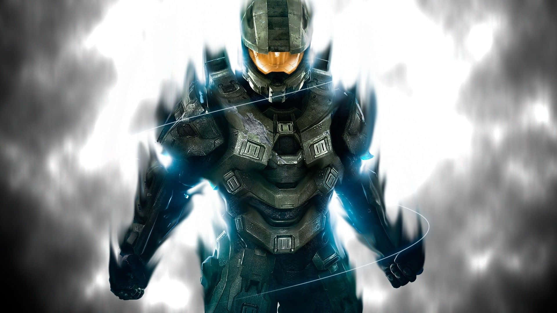 Halo Master Chief Shimmering Background Wallpaper