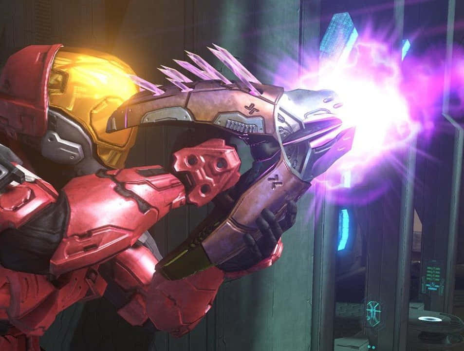 Caption: Epic Action with Halo Needler Wallpaper