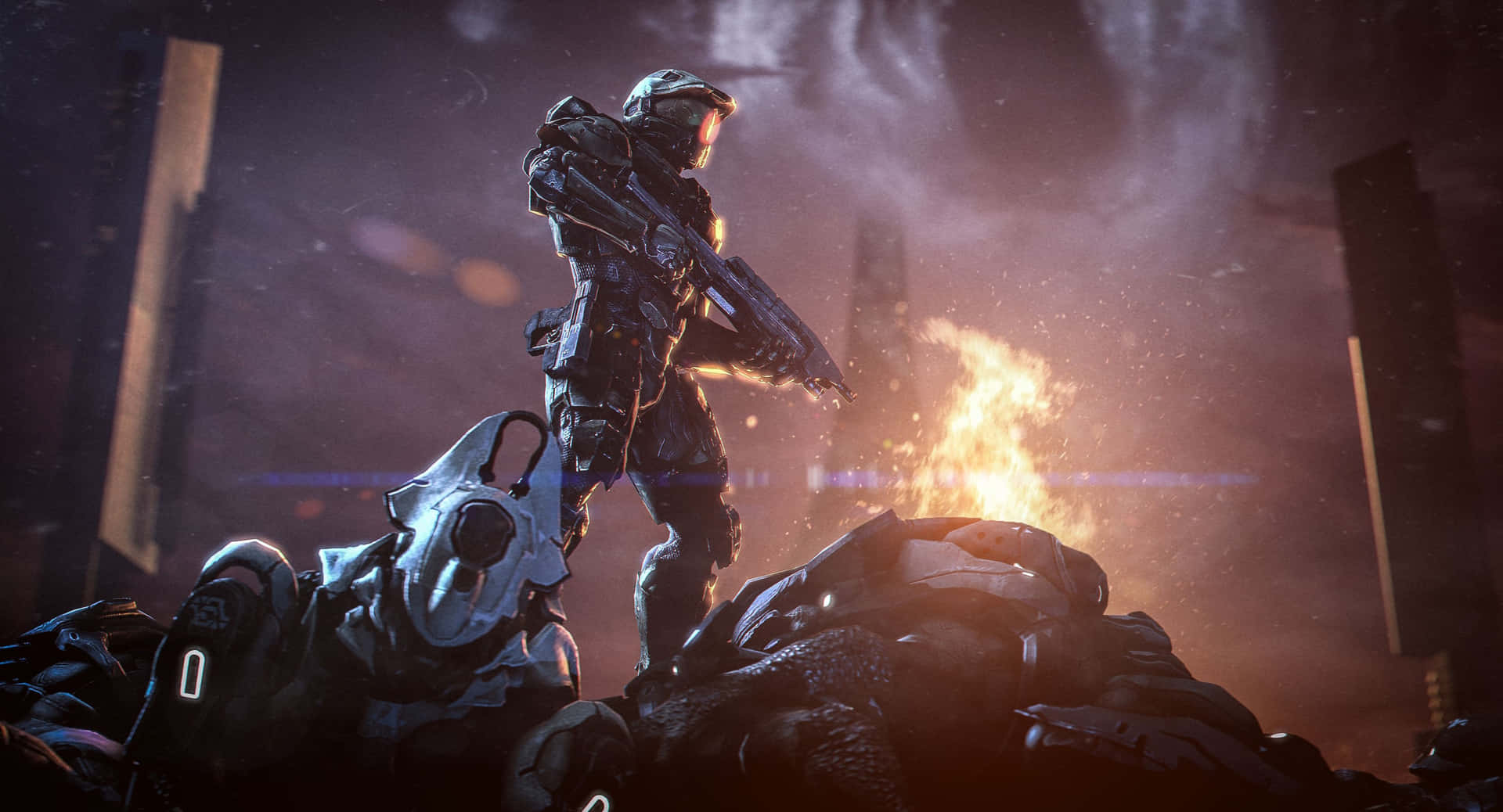 Soldadosen Batalla En Halo Odst 4k Fondo de pantalla