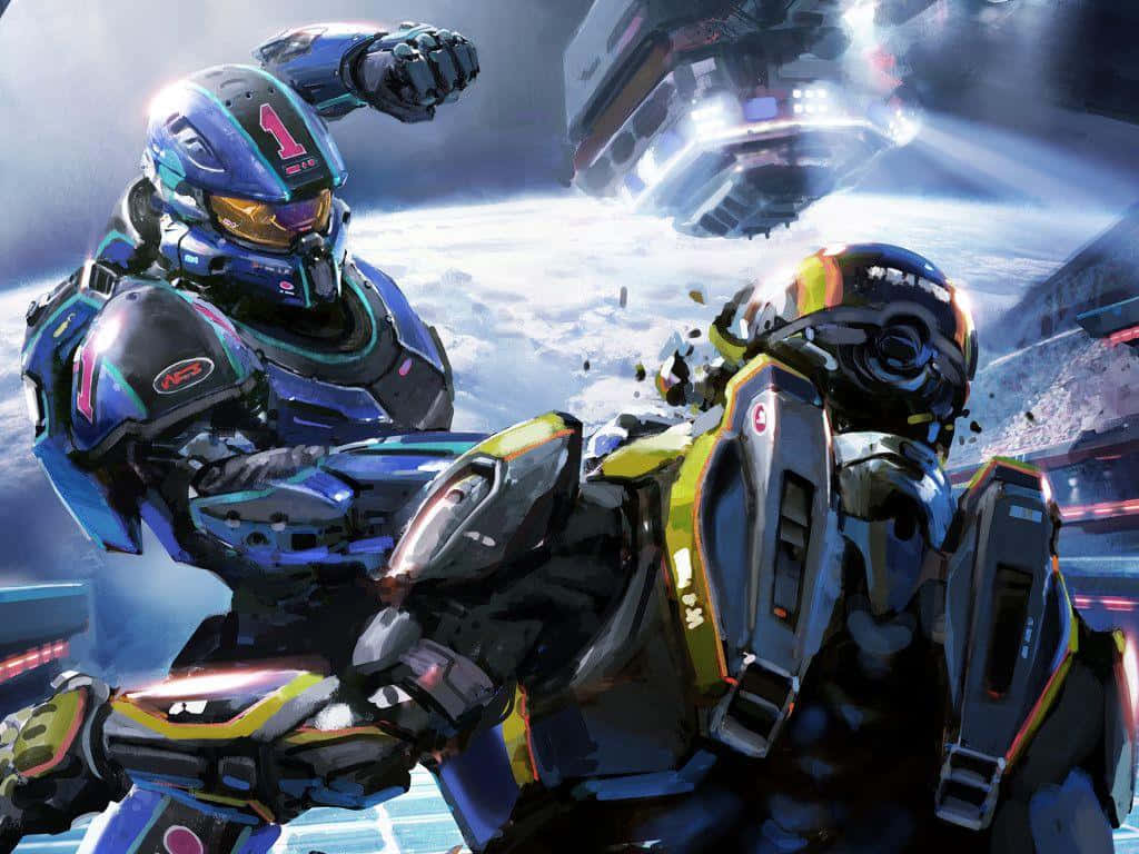 The Fierce Halo Red Team in Action Wallpaper